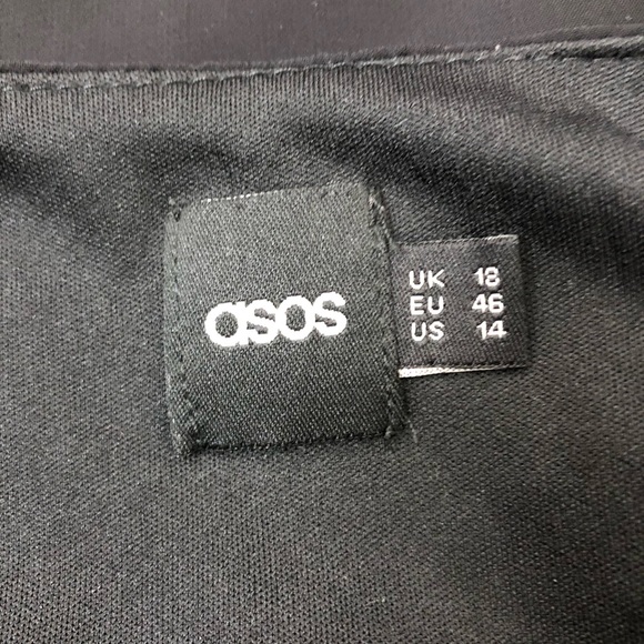 ASOS black spaghetti strap sleeveless slip dress - Picture 6 of 6